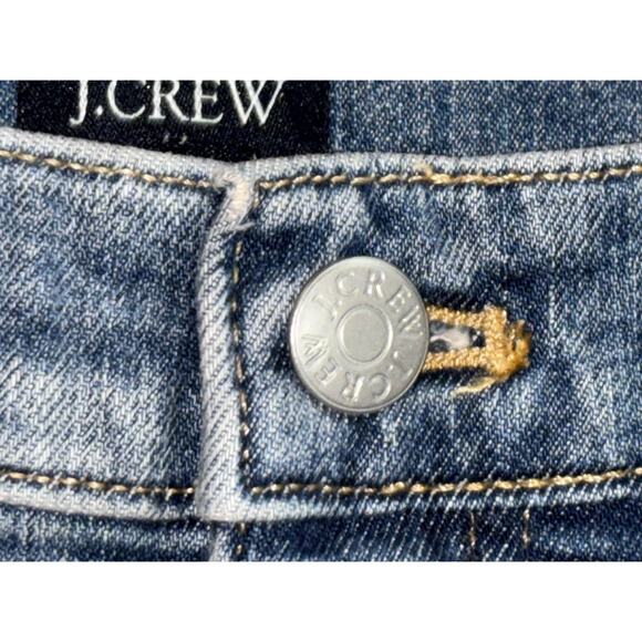 J Crew Relaxed Boyfriend Jeans Women’s Waist Size 28 Distressed Cuffed Stretch - Picture 10 of 16